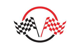 Race Flag Sport Logo Vector V1