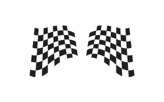 Race Flag Sport Logo Vector V2