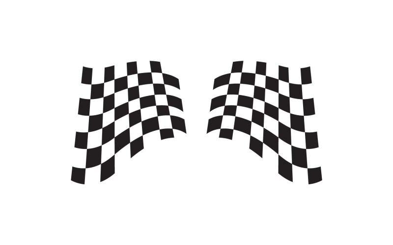 Race Flag Sport Logo Vector V2 Logo Template