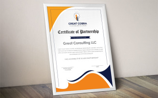 Partnership Certificate Template
