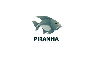 Piranha Gradient Logo Design