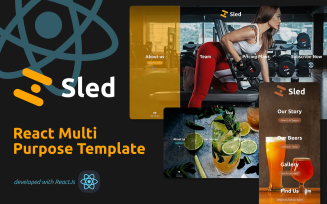 Sled | React Website template for Halloween Gym, Restaurant, Bar and Multipurpose Template