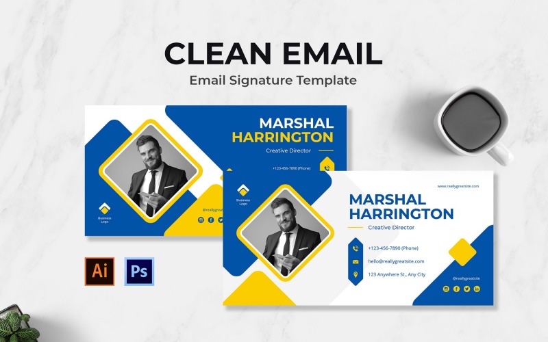 Cleans Email Signature Template Corporate Identity