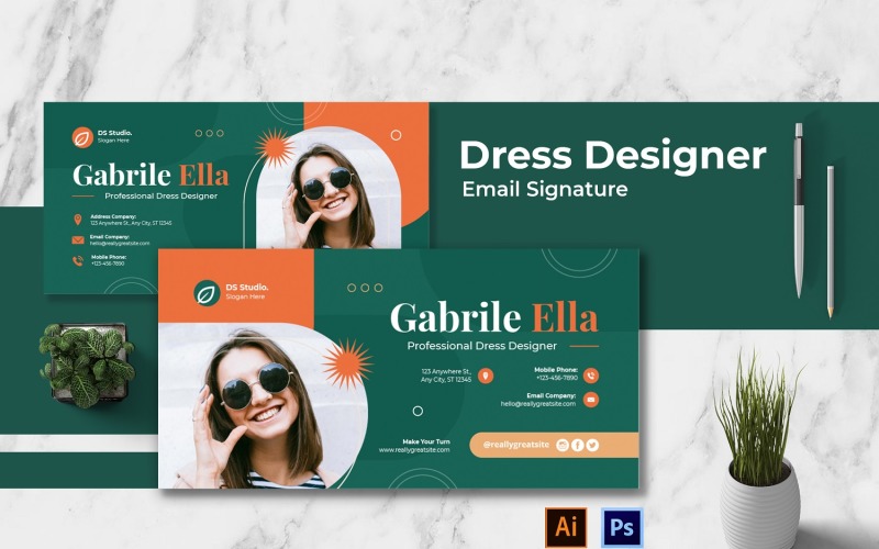 Dress Designer Email Signature Corporate Identity