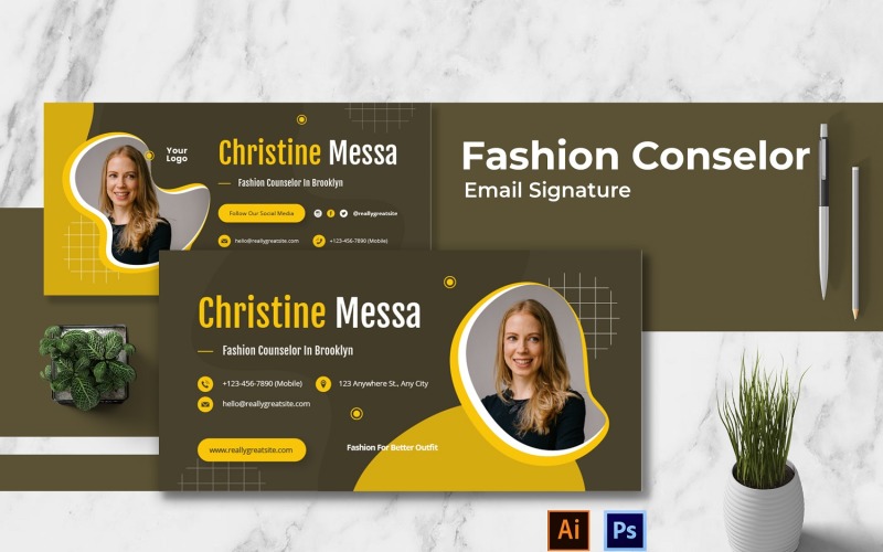 Fashion Counselor Email Signature Corporate Identity