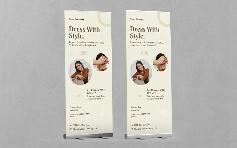 Fashion Roll-up Banner Templates Corporate Identity