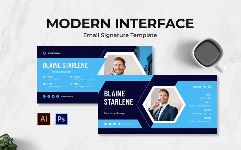 Modern Interface Email Signature Corporate Identity