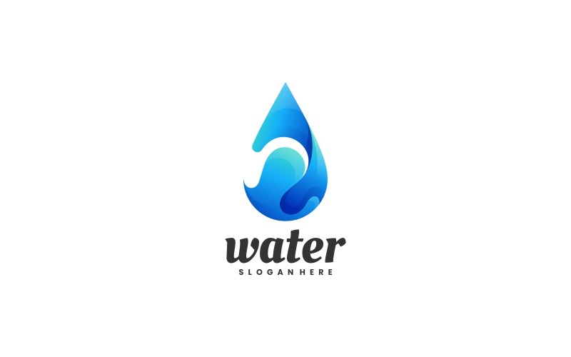 Water Color Gradient Logo Design Logo Template