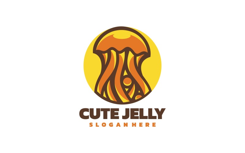 Jellyfish Simple Mascot Logo Style Logo Template