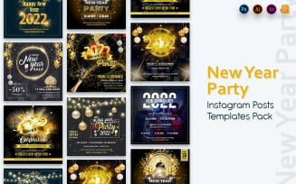 New Year Party Social Media Posts Templates