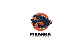 Piranha Simple Mascot Logo Style