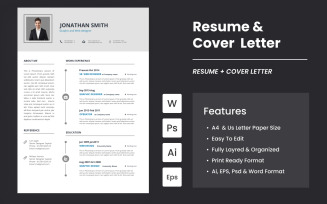 Resume And Cover Letter Design Template