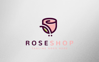 Rose Shop Logo Template Design
