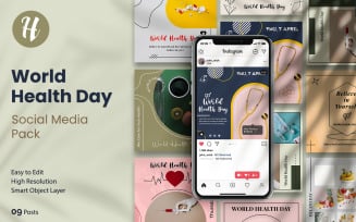 World Health Day Social Media Instagram Posts Templates