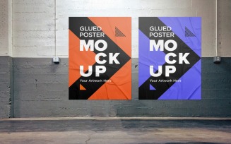Wrinkled Poster Mockup with Shadow Overlay Effect