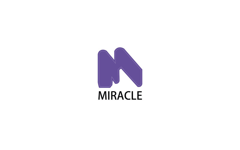 Miracle - M Logo Design Logo Vector Design Modern Template Graphic Business Illustration White Black Logo Template
