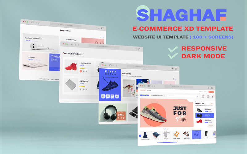 Shaghaf - Ecommerce Store XD Design PSD Template