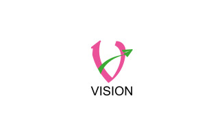 Vision Letter V Logo Template Logo Vector Design Modern Graphic Business Illustration White Black