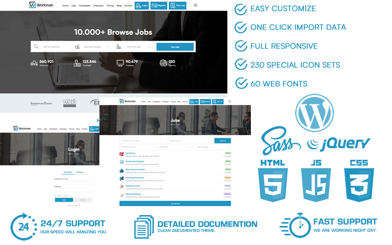 Workman - Job Portal WordPress Theme
