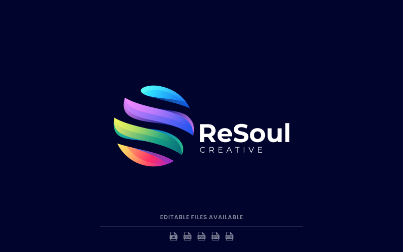 Abstract Circle Gradient Colorful Logo Logo Template