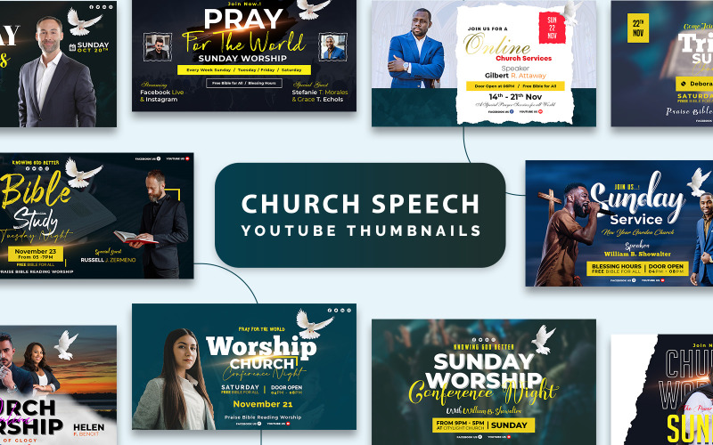 Church Speech Motivate YouTube Thumbnails Social Media