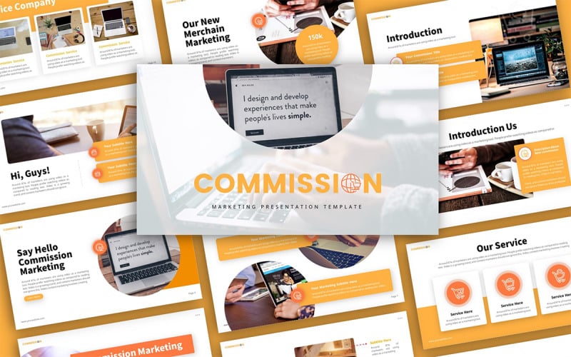 Commission Marketing Multipurpose PowerPoint Presentation Template PowerPoint Template
