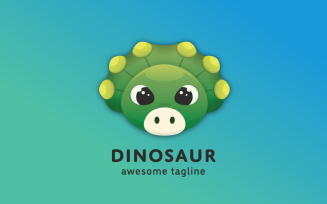 Dinosaur Modern Gradient Mascot Logo Template