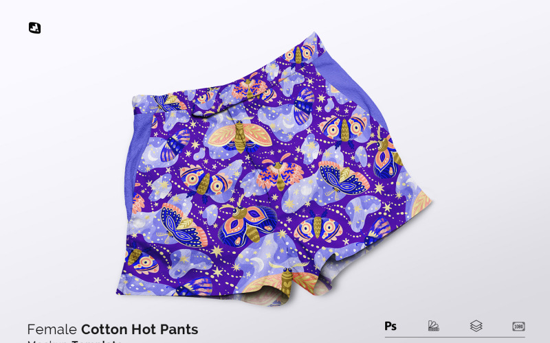 Female Cotton Hot Pants Mockup Product Mockup