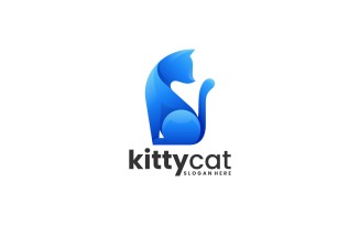 Kitty Cat Gradient Logo Style