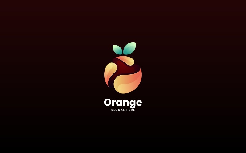 Orange Gradient Color Logo Design Logo Template