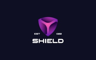 Shield Color Gradient Logo Template