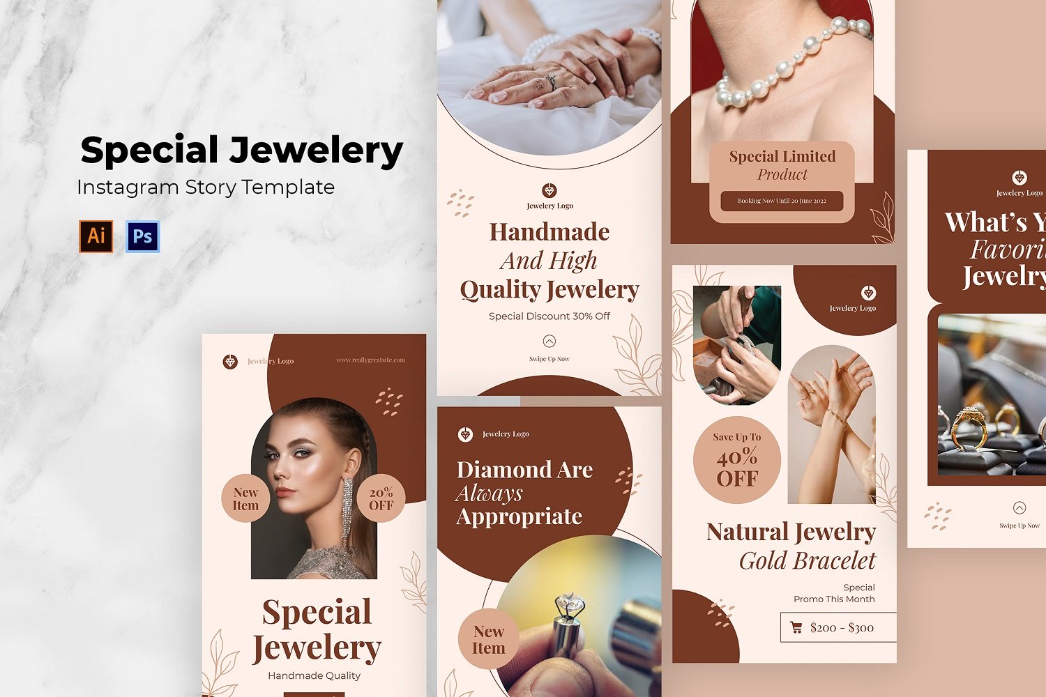 Template #252569 Story Jewelry Webdesign Template - Logo template Preview