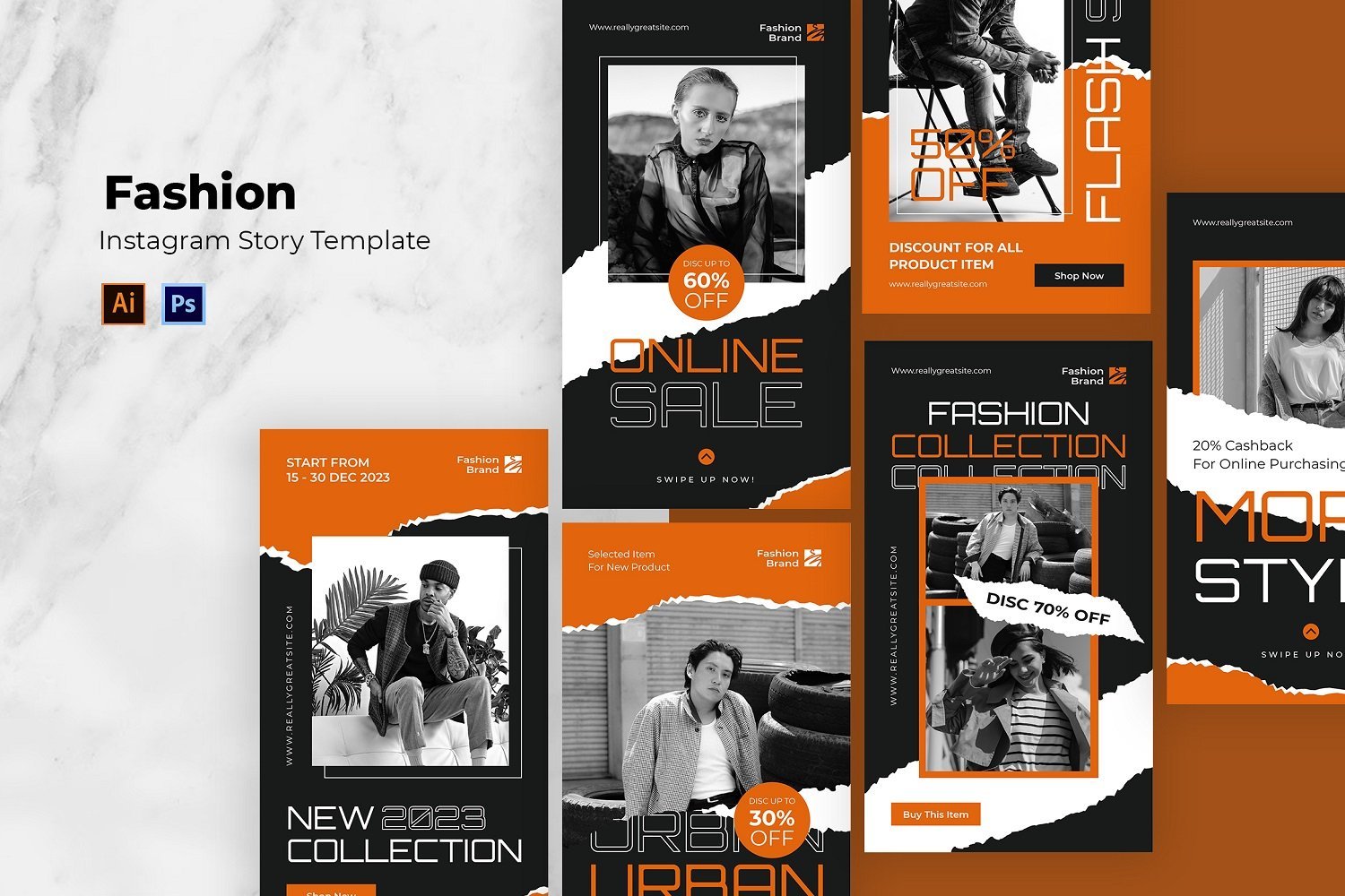 Kit Graphique #252570 Histoire Mode Web Design - Logo template Preview