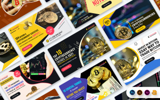Cryptocurrency Bitcoin NFT YouTube Thumbnails