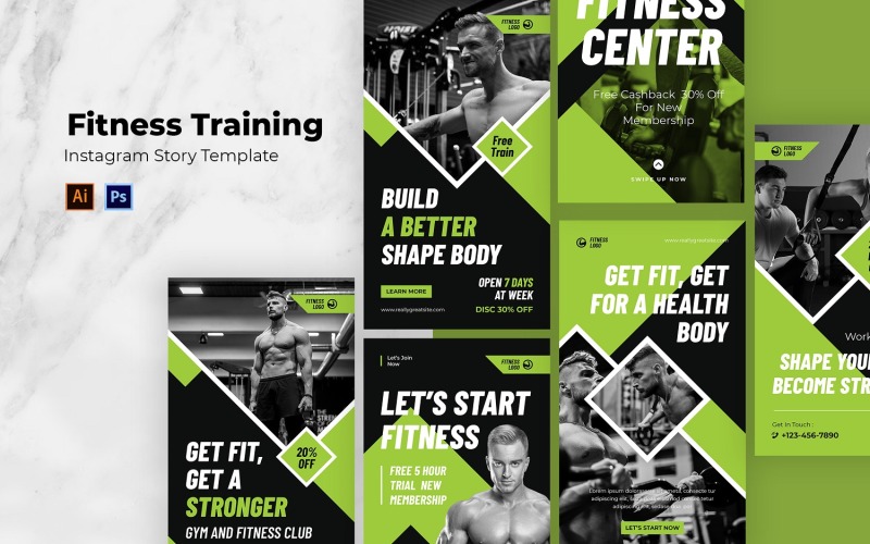 Fitness Training Instagram Story Social Media