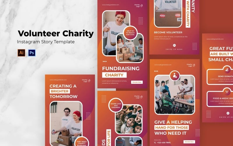 Fundraising Charity Instagram Story Social Media
