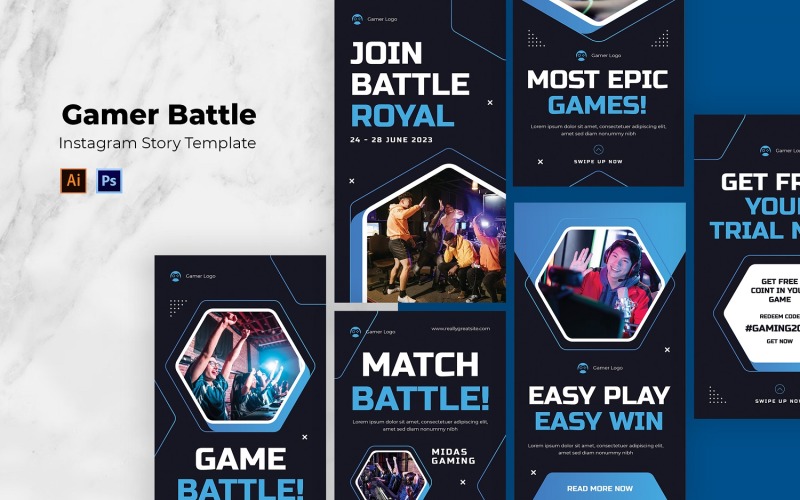 Gamer Battle Instagram Story Social Media