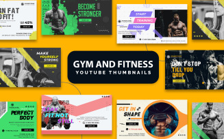 Gym and Fitness Studio Youtube Thumbnails