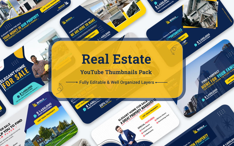 Real Estate Property Youtube Thumbnails Social Media