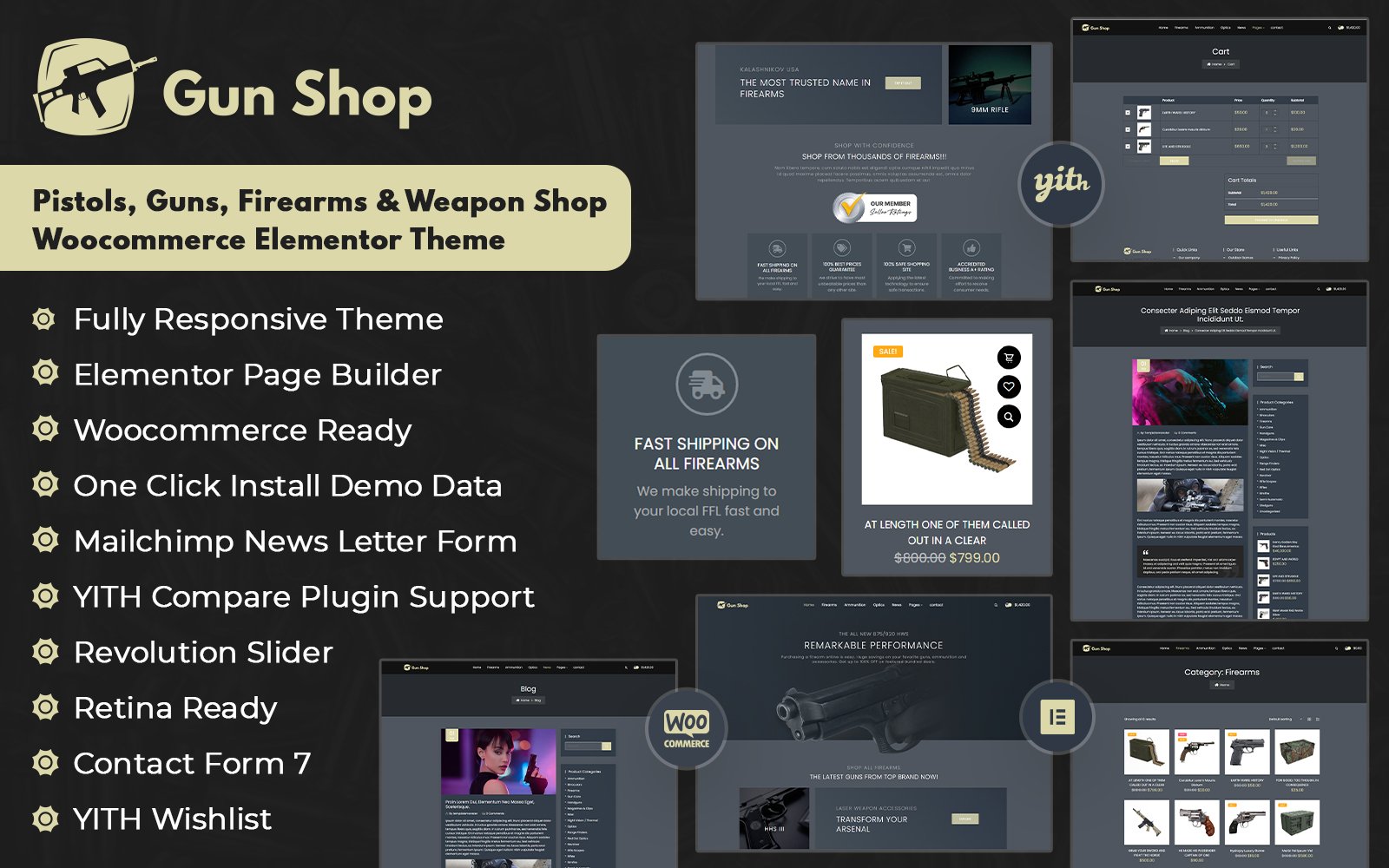 Kit Graphique #252619 Military Pistolets Web Design - Logo template Preview