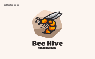 Bee Hive Logo Design Template