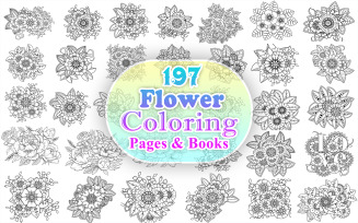Flower Coloring Pages, Flower Coloring Book