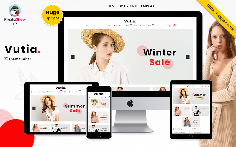 Vutia Fashion Store – Fashion Clothes Mega Style Minimal Pretashop Responsive Store PrestaShop Theme