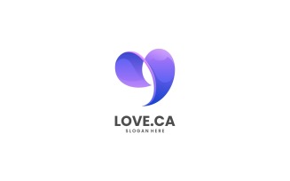 Abstract Love Gradient Logo
