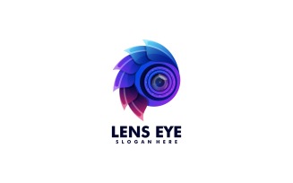 Lens Eye Gradient Logo Style