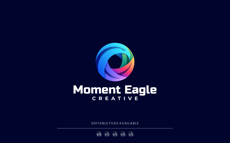 Circle Eagle Gradient Colorful Logo Design Logo Template