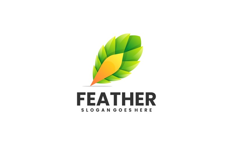 Feather Gradient Colorful Logo Design Logo Template