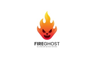 Fire Ghost Gradient Logo Style