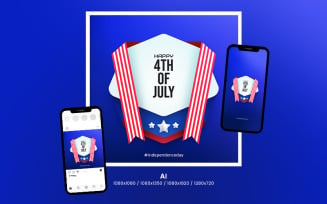 Independence Day - Banner Template for Youtube Thumbnails and Social Media