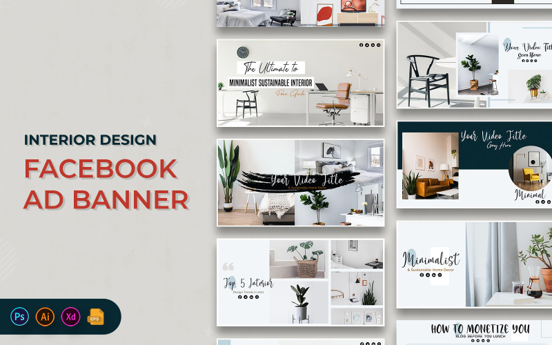 Interior Design Facebook Ad Banners Social Media